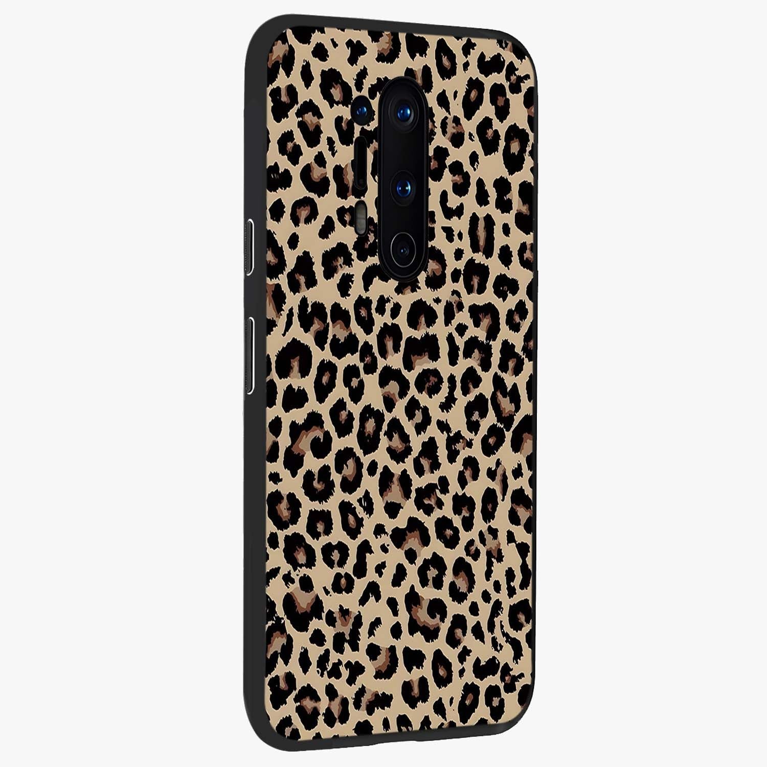 Savage Chic Pattern Glass Case upright view showcasing trendy decorative artwork with edgy fashion theme.