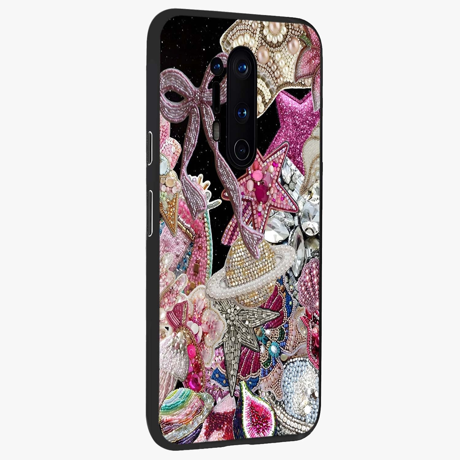 Starlit Jewel Dream Glass Case upright view showcasing radiant star inspired artwork with magical night theme.