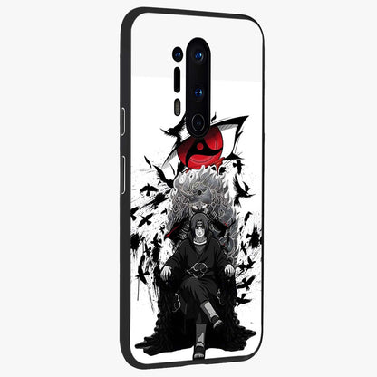 Uchiha Shadow Throne Glass Case upright view showcasing magical underwater galaxy artwork with vibrant cosmic theme.