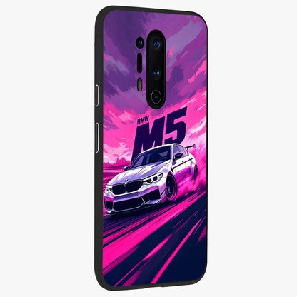 Velocity Drift Pulse Glass Case upright view showcasing powerful racing artwork with energetic motorsport theme.