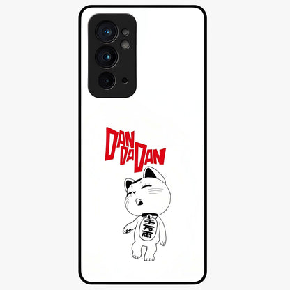 Playful Spirit Charm Glass Case showing flat back view with cheerful charm themed artwork and glossy glass finish.