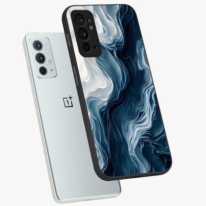 Ethereal Paper Marble Glass Case displayed in angled mockup highlighting elegant marble pattern with modern aesthetic style.