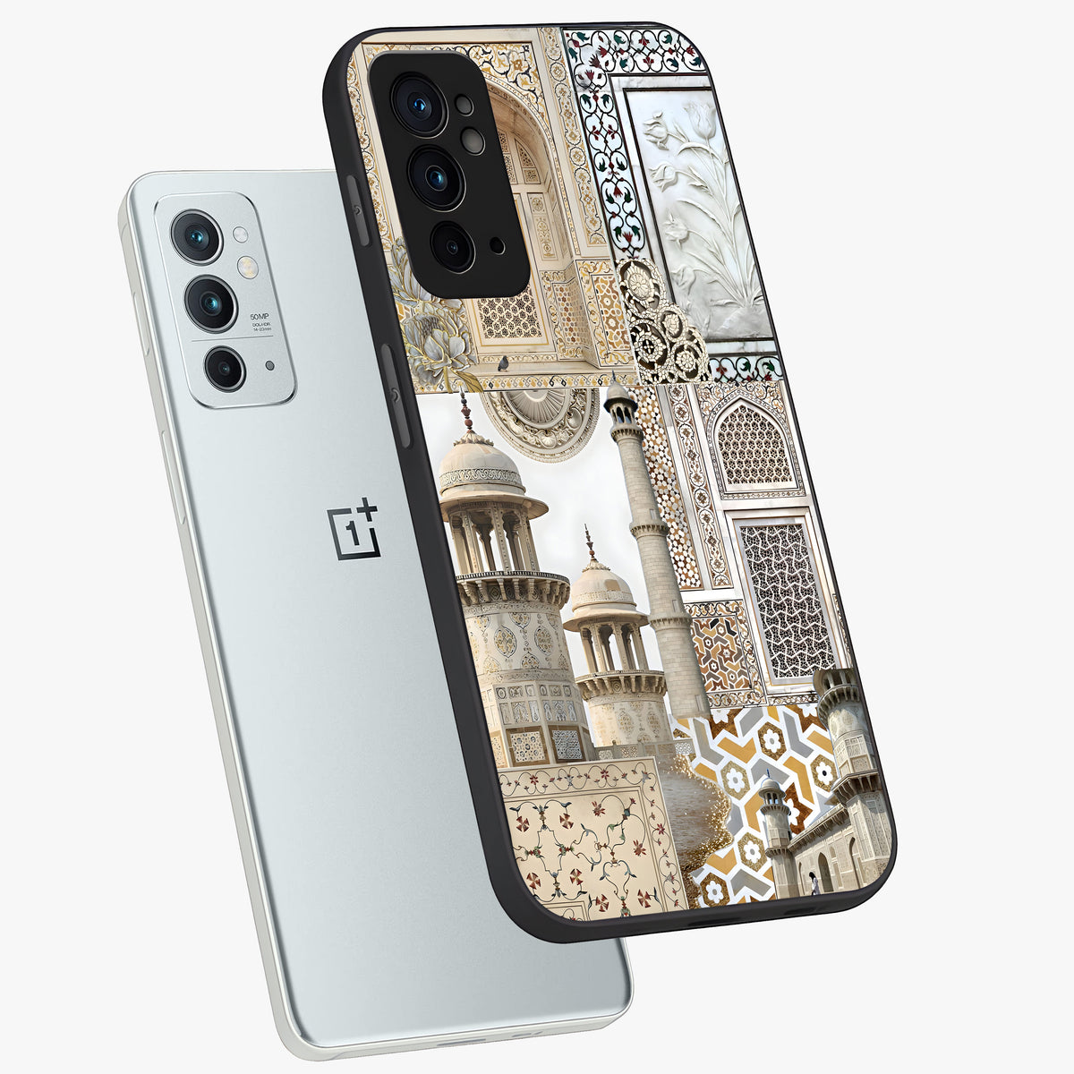 Mughal Marble Legacy Glass Case displayed in angled mockup highlighting elegant heritage marble artwork with royal aesthetic.