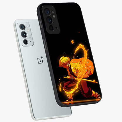 Thunder Flame Execution Glass Case displayed in angled mockup highlighting dramatic fire themed design with intense fantasy aesthetic.
