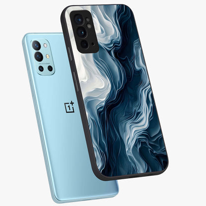 Ethereal Paper Marble Glass Case displayed in angled mockup highlighting elegant marble pattern with modern aesthetic style.