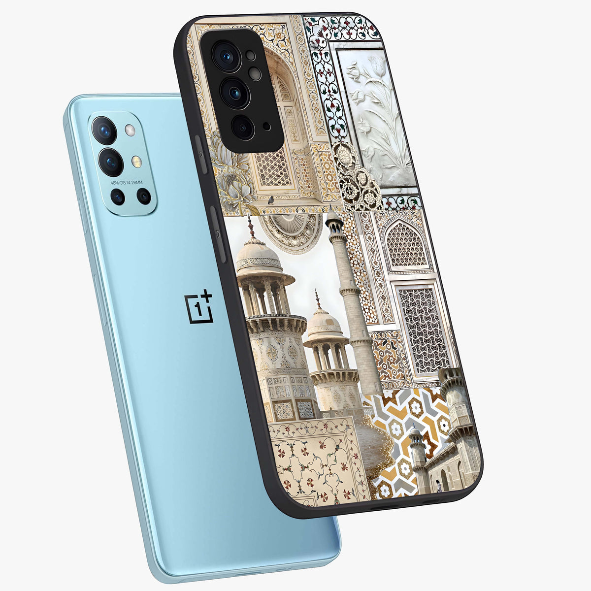 Mughal Marble Legacy Glass Case displayed in angled mockup highlighting elegant heritage marble artwork with royal aesthetic.