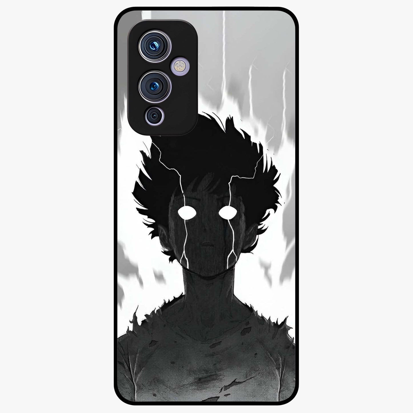 Awakened Inner Rage Glass Case showing flat back view with intense artistic artwork and glossy glass finish.