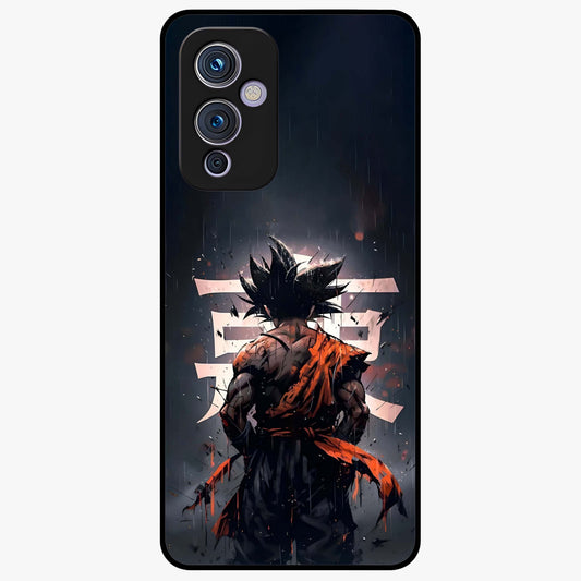 Dark Warrior In Rain Glass Case showing flat back view with warrior artwork in rainy atmosphere and glossy glass finish.