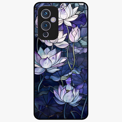 Gloss Petal Rush Glass Case showing flat back view with glossy flower petal artwork and smooth glass finish.