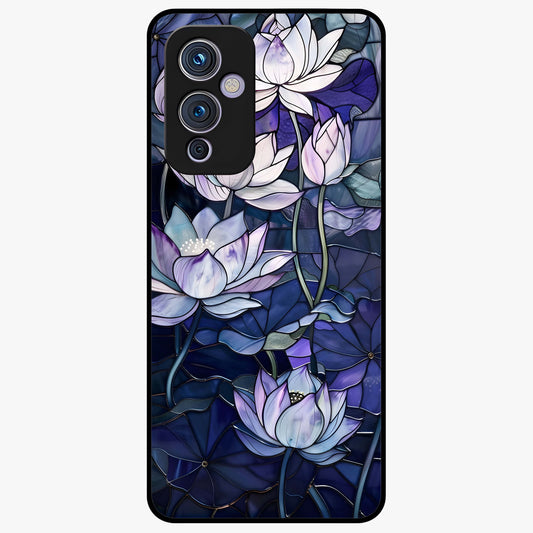 Gloss Petal Rush Glass Case showing flat back view with glossy flower petal artwork and smooth glass finish.