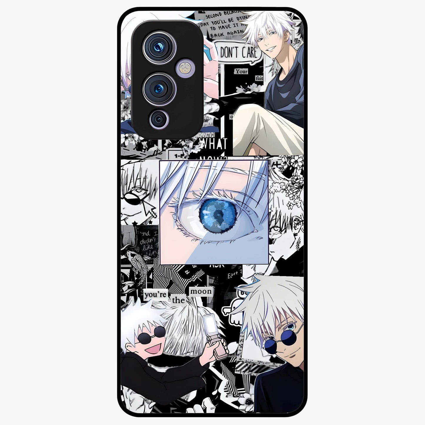 Infinity Sorcerer Chaos Glass Case showing flat back view with mystical sorcerer themed artwork and glossy glass finish.