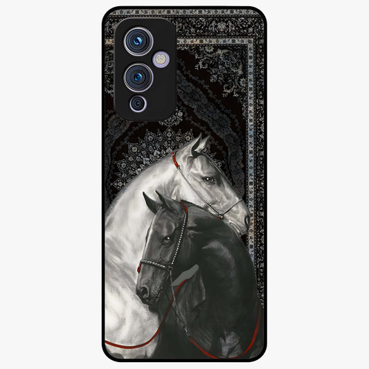Majestic Ride Legacy Glass Case showing flat back view with powerful automotive inspired artwork and glossy glass finish.