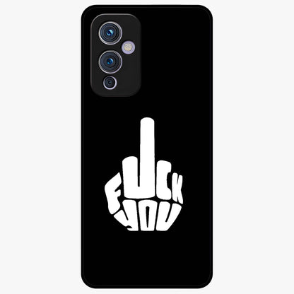 Rebel Mode On Glass Case showing flat back view with bold rebellious typography artwork and glossy glass finish.