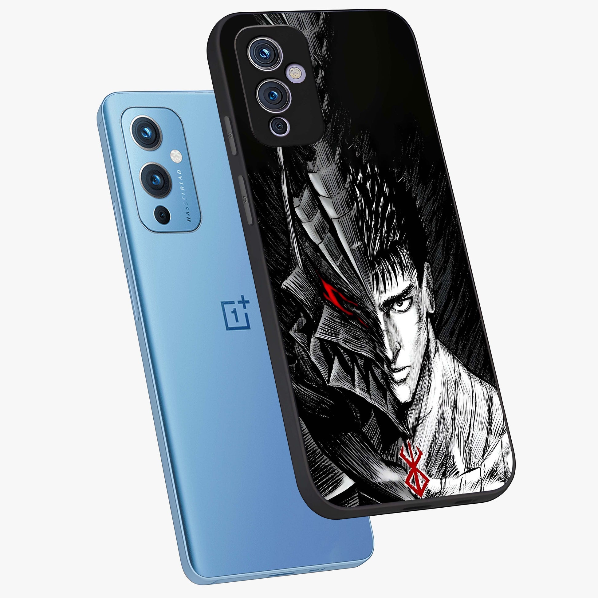 Berserker Blood Oath Glass Case displayed in angled mockup highlighting dark fantasy graphic design and powerful theme.