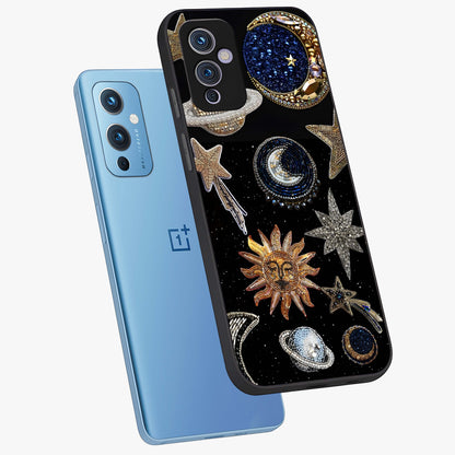 Celestial Gem Constellations Glass Case displayed in angled mockup highlighting gemstone inspired constellation design.