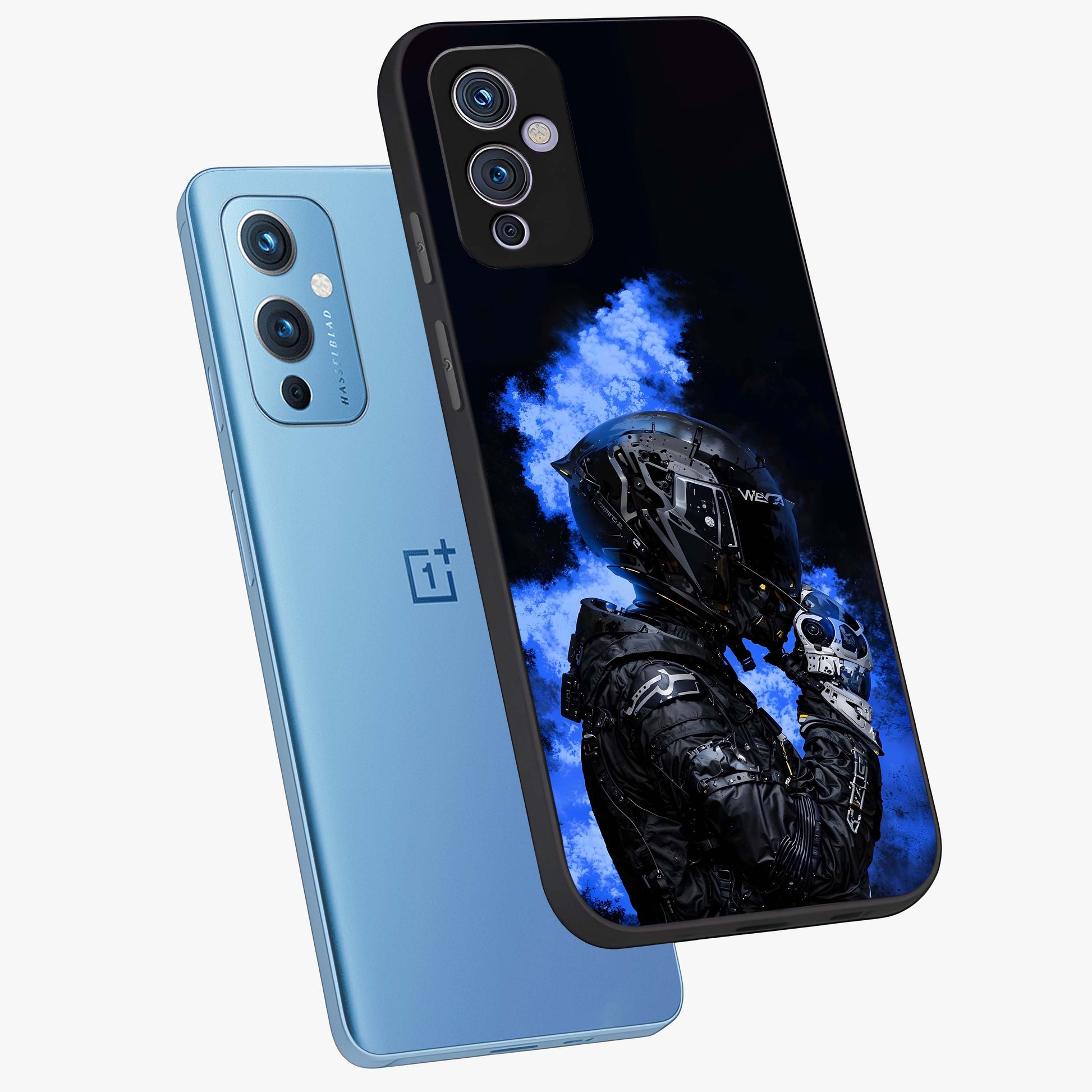 Cyber Sentinel Protocol Glass Case displayed in angled mockup highlighting digital cyber design with sci-fi aesthetic style.