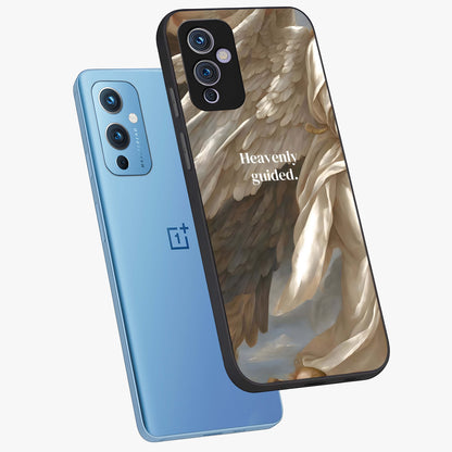 Divine Winged Grace Glass Case displayed in angled mockup highlighting graceful wing design with divine aesthetic style.