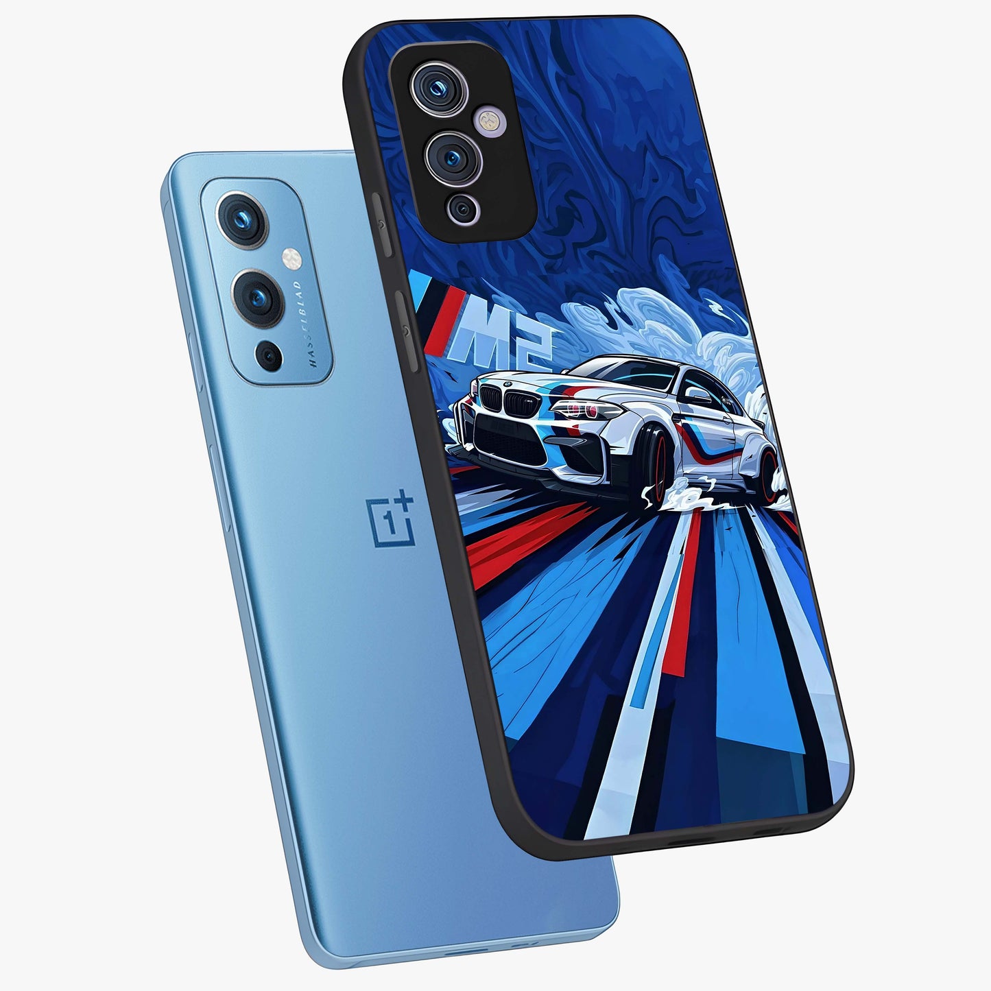 Drift Power Rush Glass Case displayed in angled mockup highlighting powerful drift car design with sporty aesthetic style.