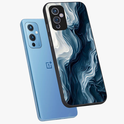 Ethereal Paper Marble Glass Case displayed in angled mockup highlighting elegant marble pattern with modern aesthetic style.