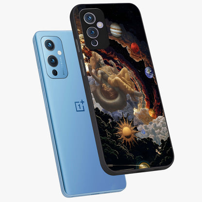 Galactic Divine God Glass Case displayed in angled mockup highlighting powerful celestial deity illustration with galactic aesthetic.