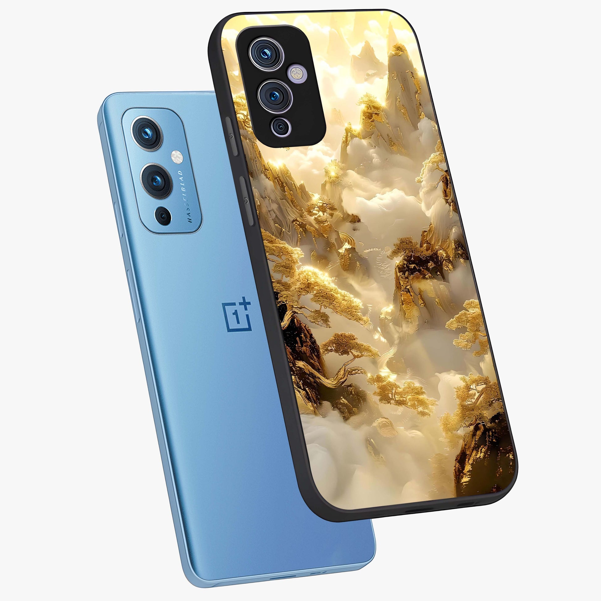 Gates Of Illumination Glass Case displayed in angled mockup highlighting radiant portal inspired design with fantasy aesthetic.