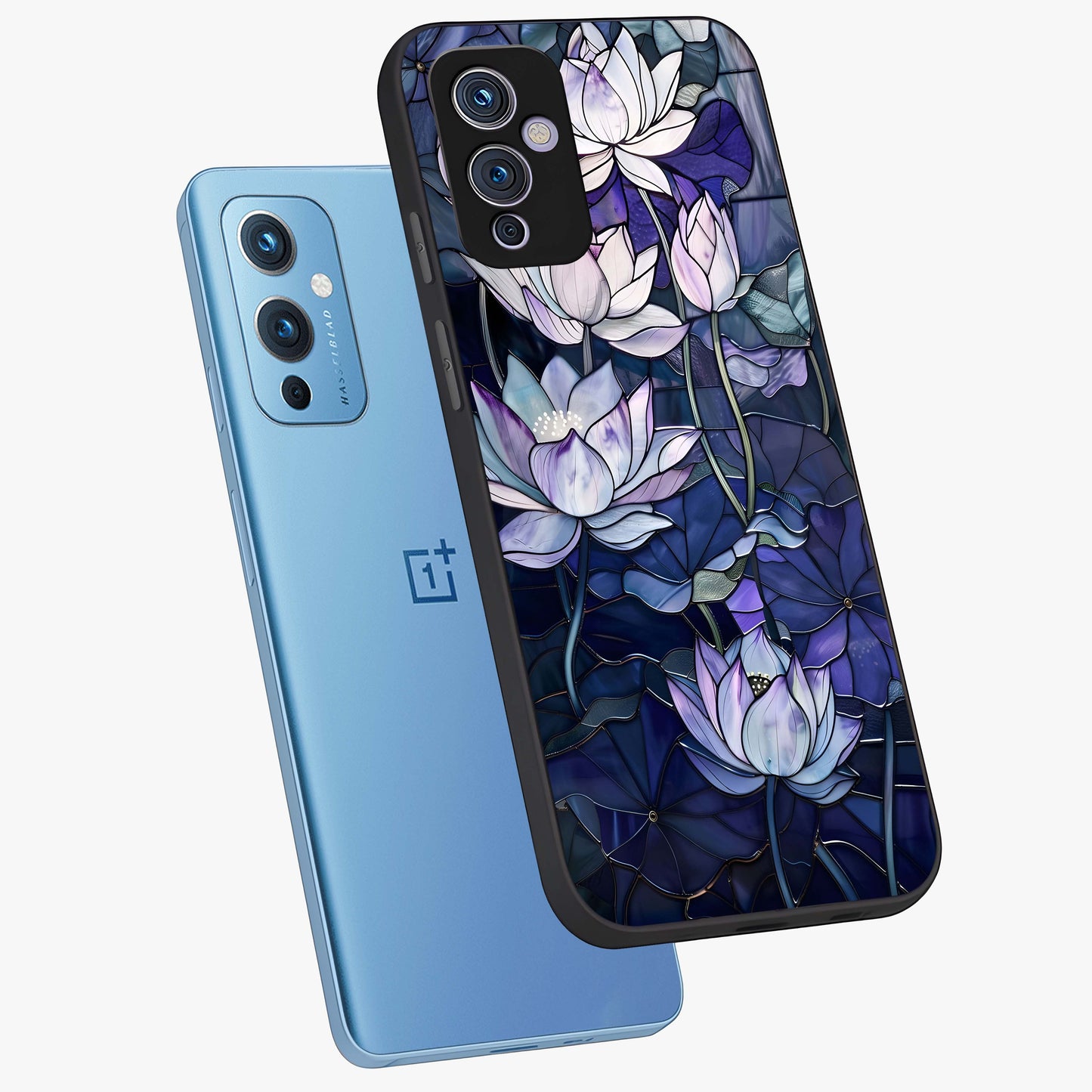 Gloss Petal Rush Glass Case displayed in angled mockup highlighting vibrant petal design with elegant floral aesthetic.