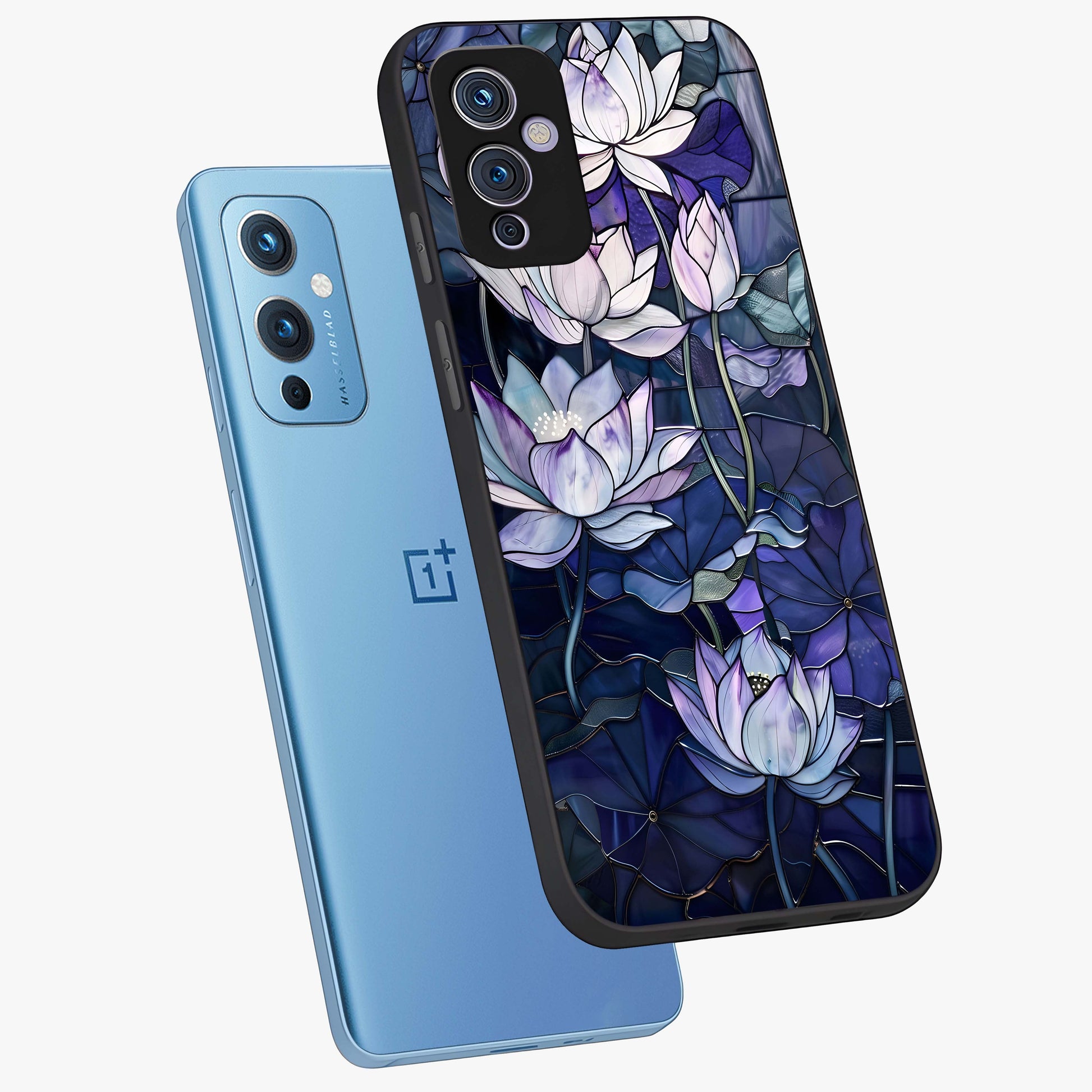 Gloss Petal Rush Glass Case displayed in angled mockup highlighting vibrant petal design with elegant floral aesthetic.