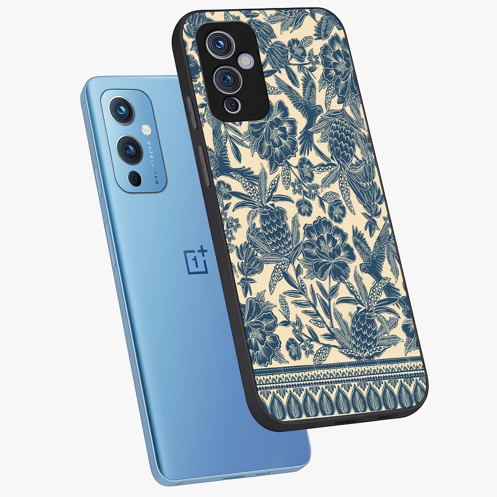 Heirloom Wild Bloom Glass Case displayed in angled mockup highlighting botanical bloom design with classic aesthetic style.