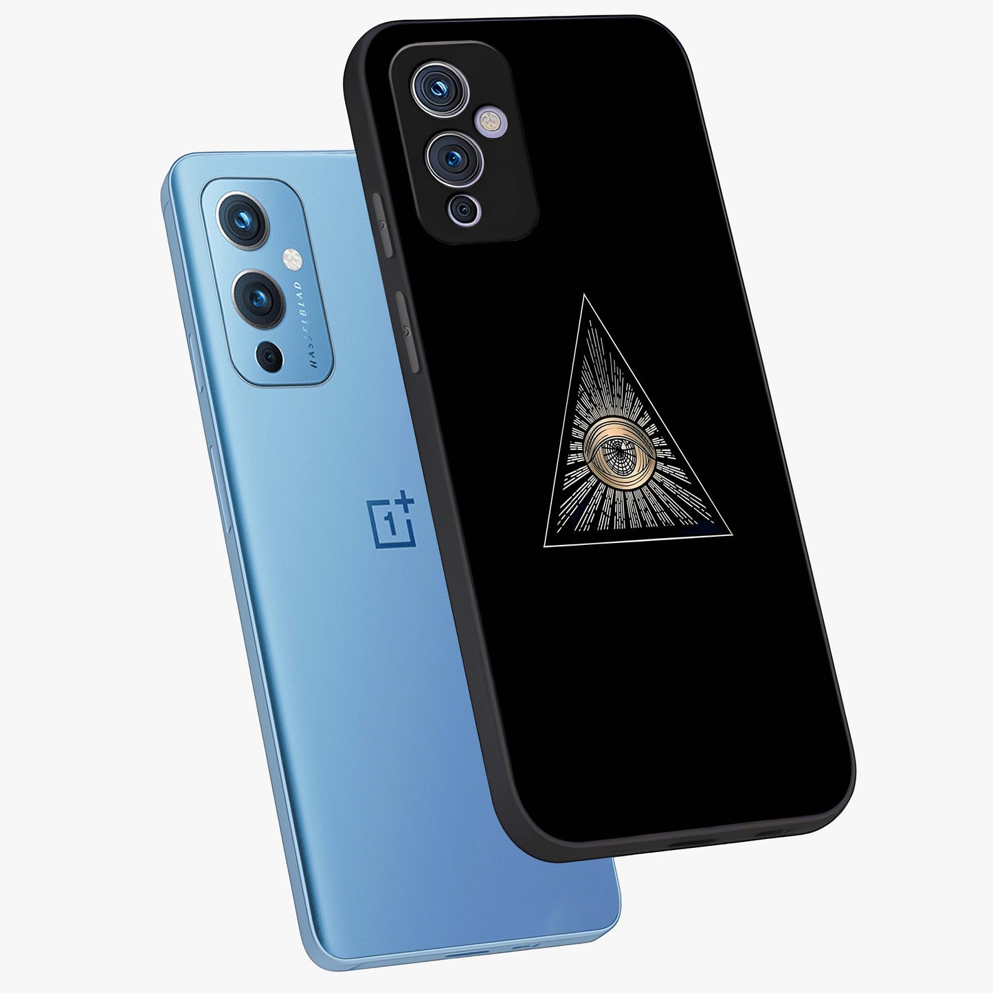 Illuminati Evil Glass Case displayed in angled mockup highlighting dark occult inspired design with bold aesthetic style.