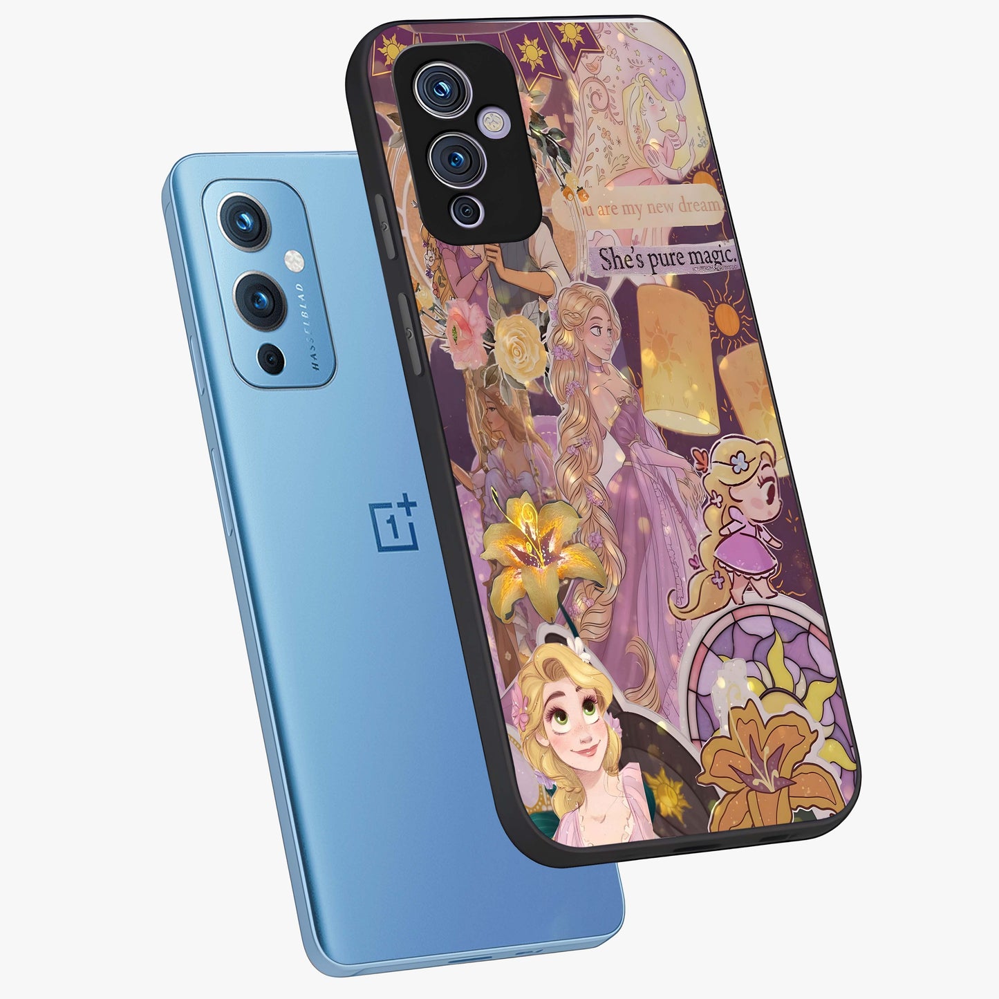 Magical Tangled Dream Glass Case displayed in angled mockup highlighting whimsical fantasy design with magical aesthetic.