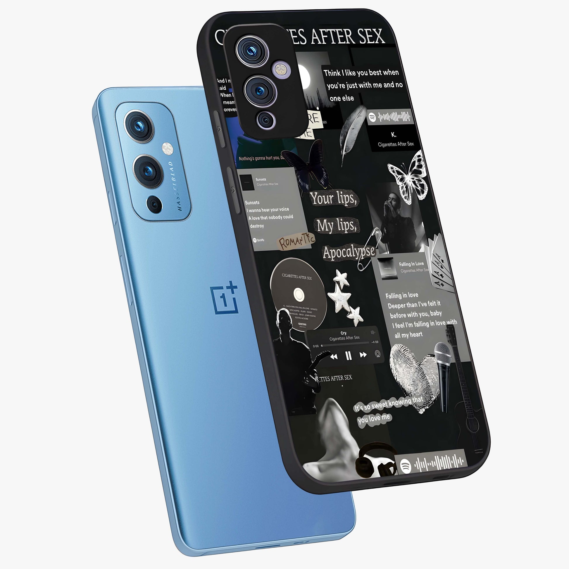 Midnight Love Echo Glass Case displayed in angled mockup highlighting elegant love inspired design with deep aesthetic style.