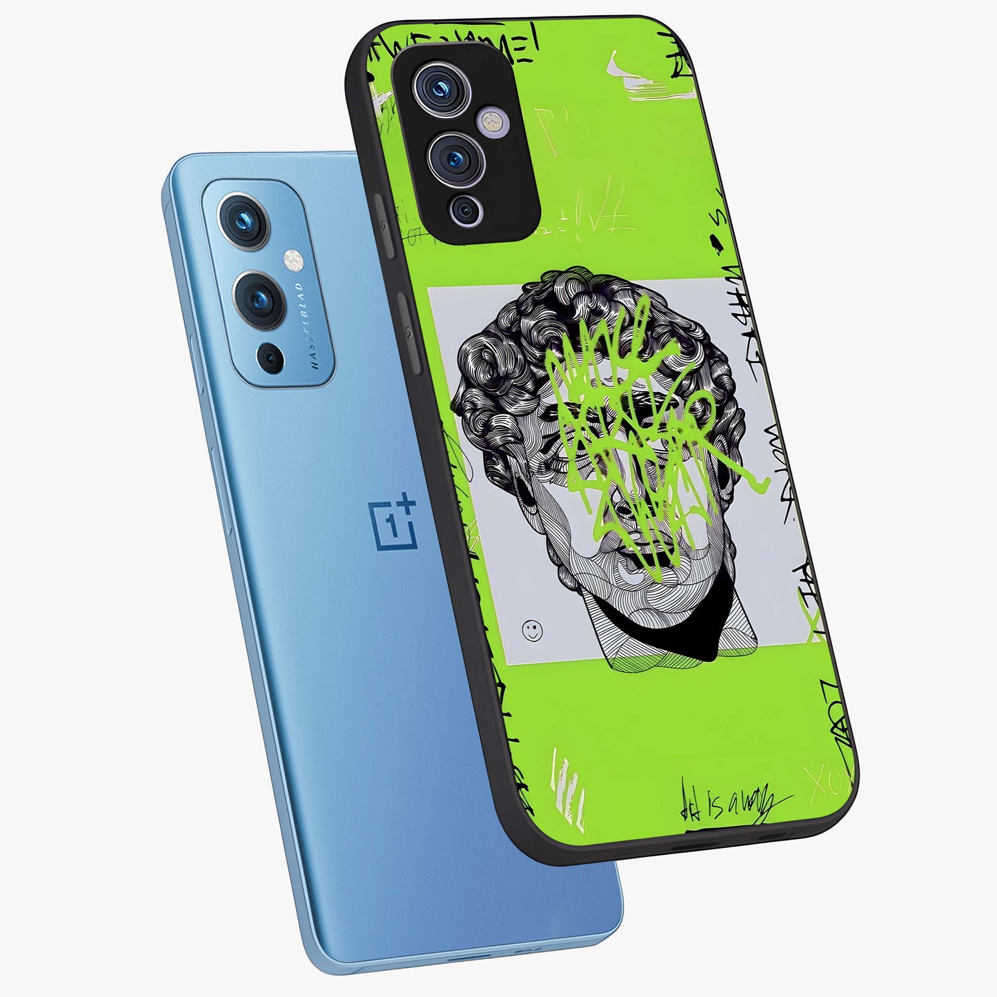 Neo Graffiti Rebellion Glass Case displayed in angled mockup highlighting urban street art design with rebellious aesthetic.