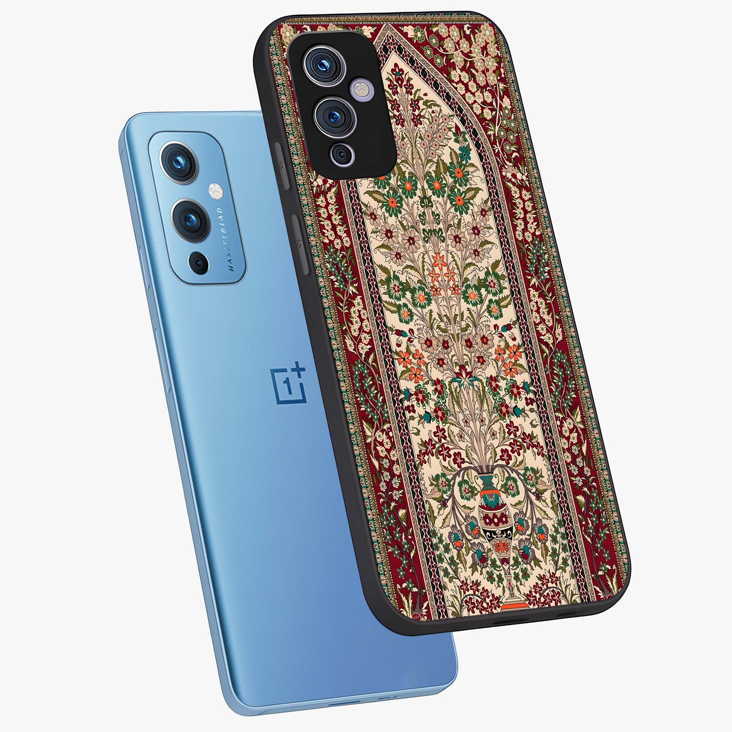 Persian Inspired Glass Case displayed in angled mockup highlighting intricate traditional design with elegant cultural aesthetic.
