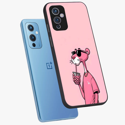 Pink Panther Glass Case displayed in angled mockup highlighting playful cartoon character design with vibrant pink aesthetic.