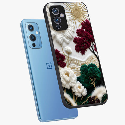 Radiant Bloom Elegance Glass Case displayed in angled mockup highlighting graceful floral design with radiant aesthetic style.