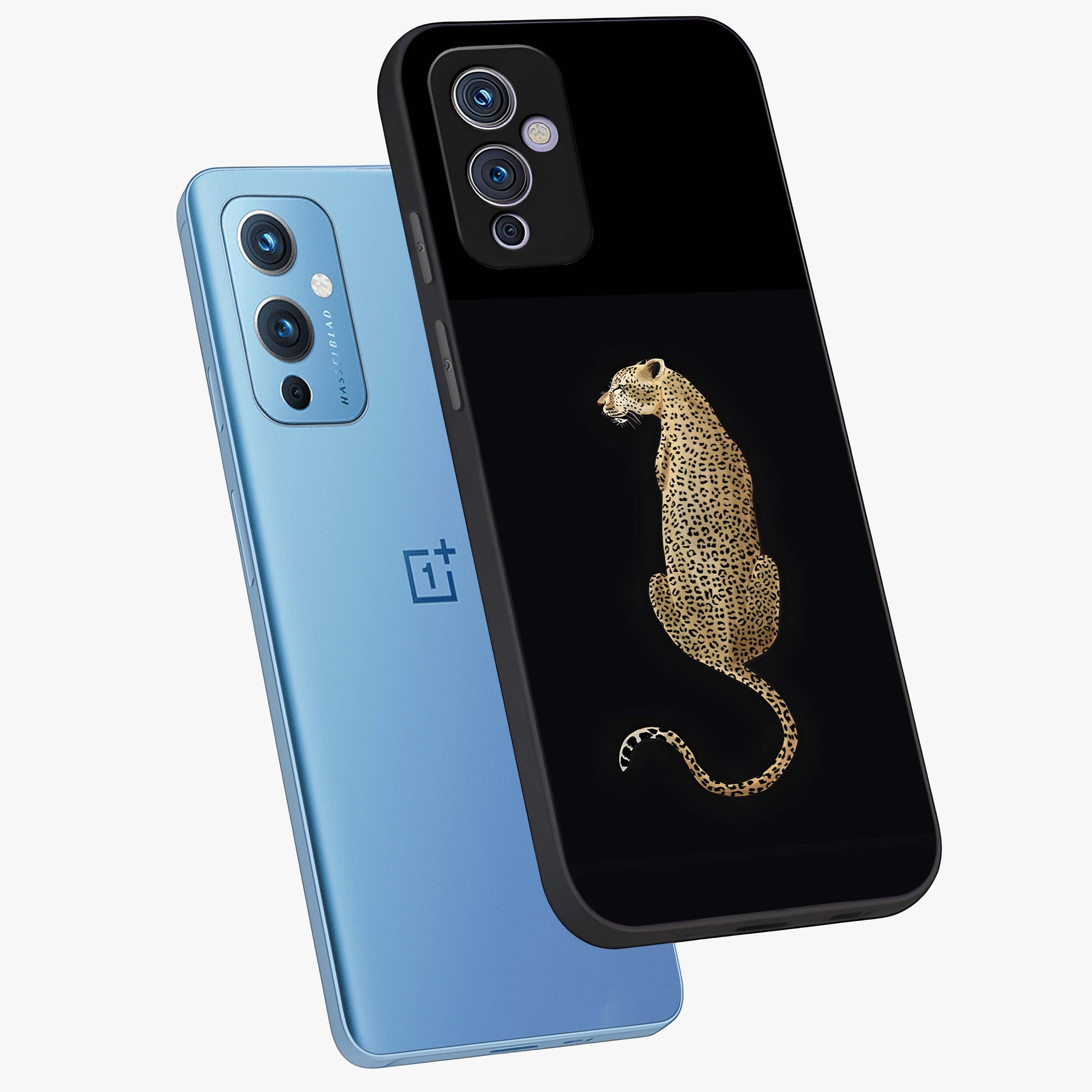 Regal Leopard Glass Case displayed in angled mockup highlighting powerful animal illustration with stylish wild aesthetic.
