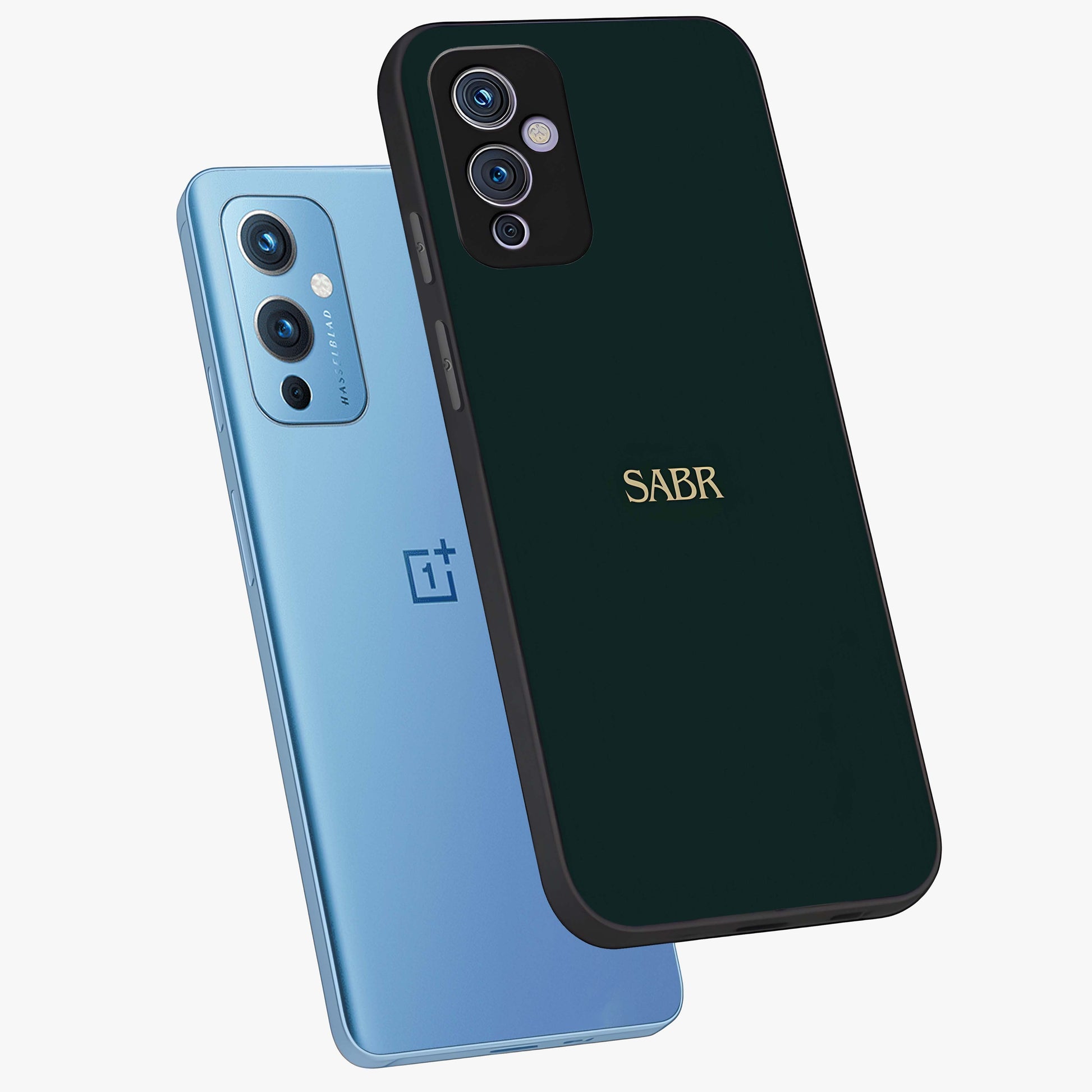 Sabr Minimal Patience Glass Case displayed in angled mockup highlighting simple inspirational design with clean aesthetic style.