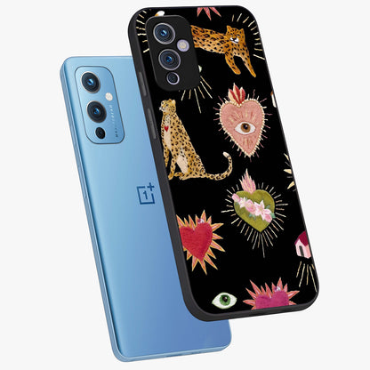 Sacred Jungle Heart Glass Case displayed in angled mockup highlighting lush tropical design with natural aesthetic style.