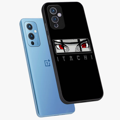 Scarlet Gaze Dominance Glass Case displayed in angled mockup highlighting intense visual design with bold scarlet aesthetic.