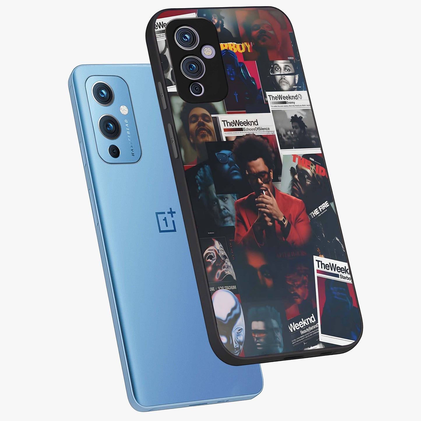 The Weeknd Glass Case displayed in angled mockup highlighting stylish pop culture inspired design with modern aesthetic.