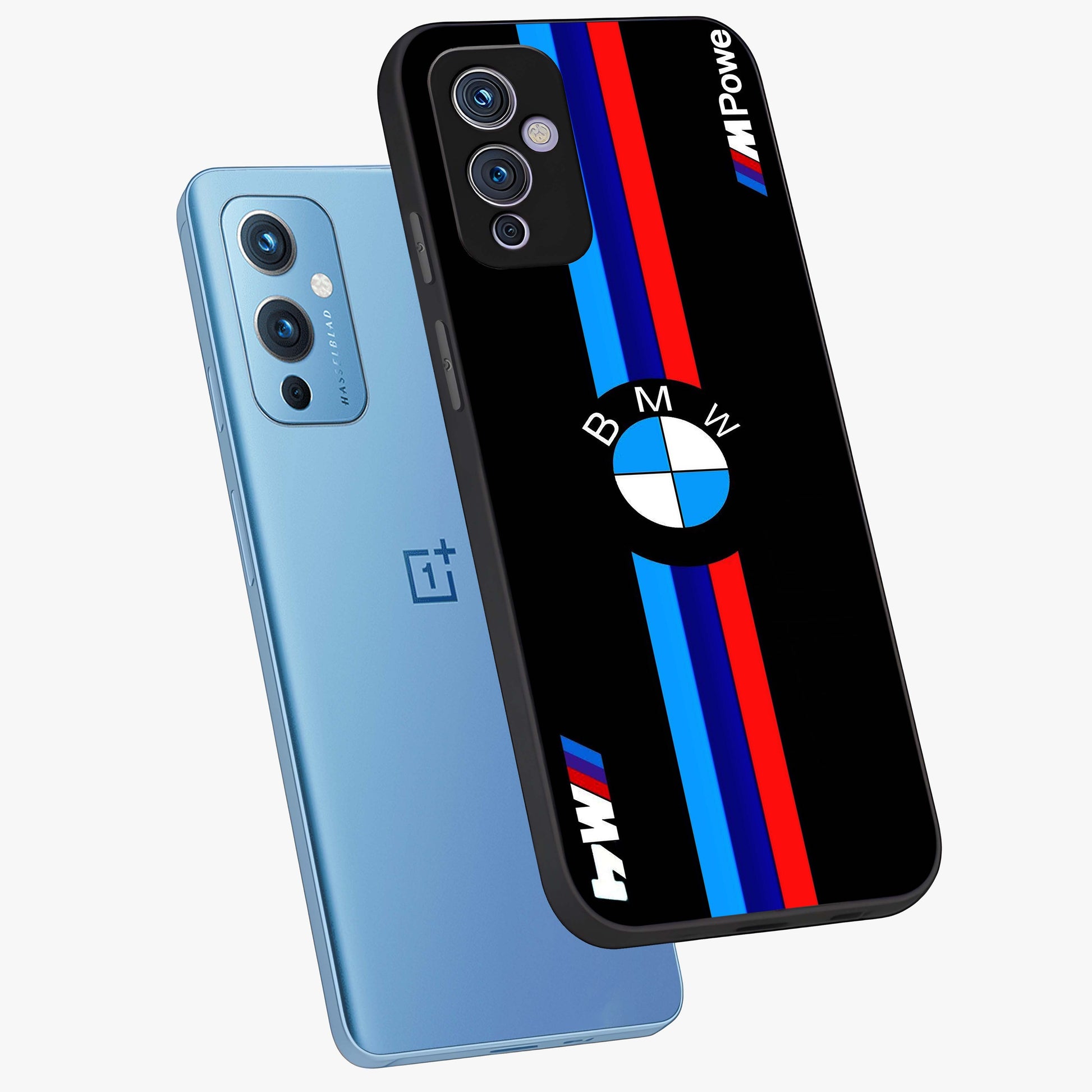 Turbo BMW Beast Glass Case displayed in angled mockup highlighting sleek racing car design with bold automotive aesthetic.