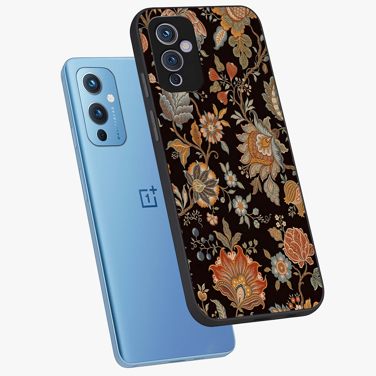 Vintage Floral Dream Glass Case displayed in angled mockup highlighting elegant vintage flower design with soft aesthetic style.