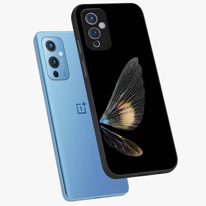 Whispers Of Wings Glass Case displayed in angled mockup highlighting soft feather design with celestial aesthetic style.