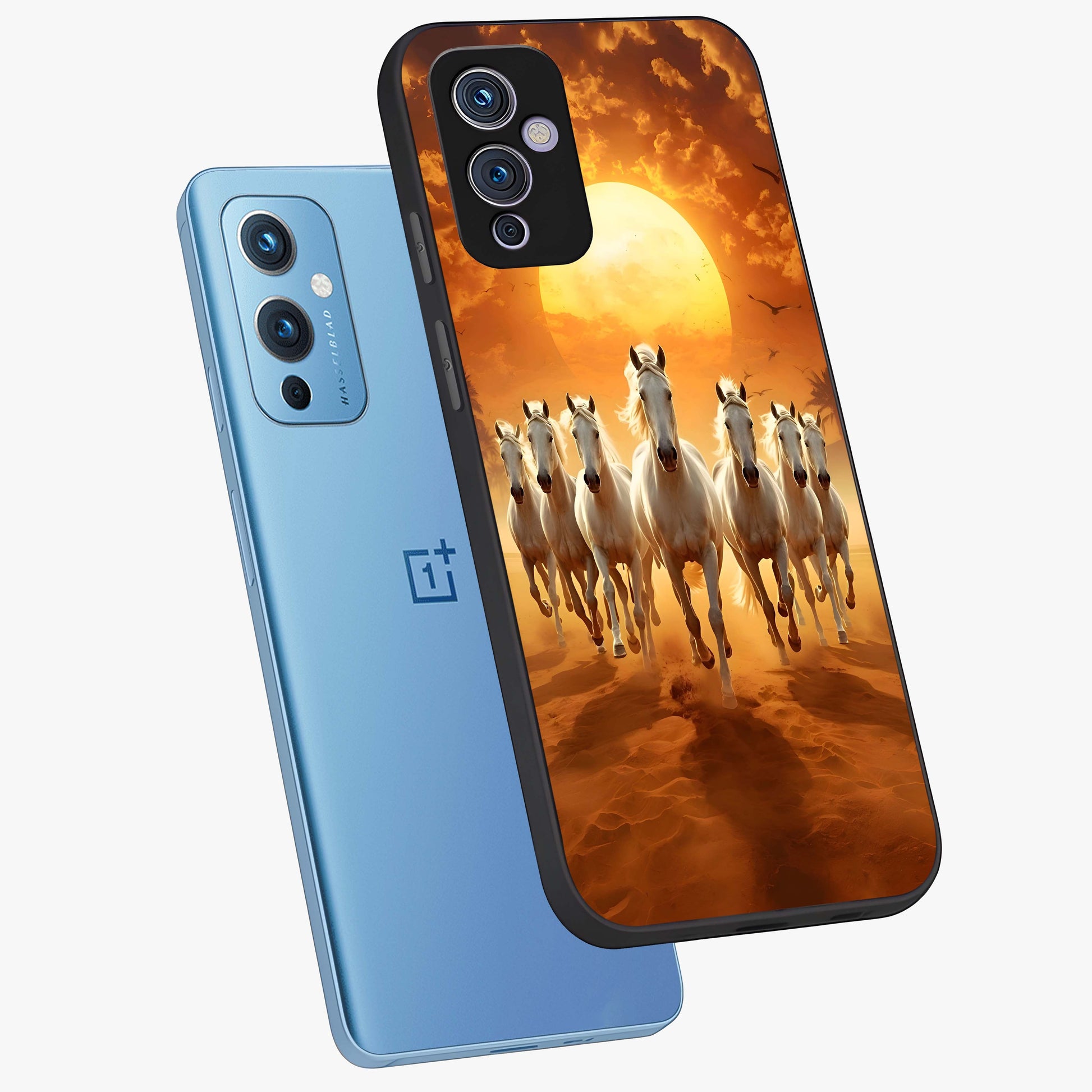 Wild Sunset Majesty Glass Case displayed in angled mockup highlighting vibrant sunset sky design with scenic aesthetic.