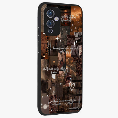 Bittersweet Aesthetic Chaos Glass Case upright view showcasing bold artistic chaos design with modern aesthetic style.