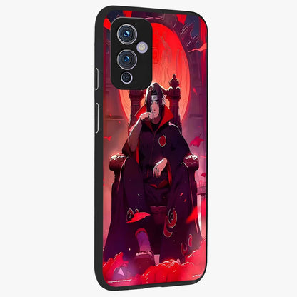 Blood Moon Sovereign Glass Case upright view showcasing powerful moon inspired artwork with cosmic aesthetic style.