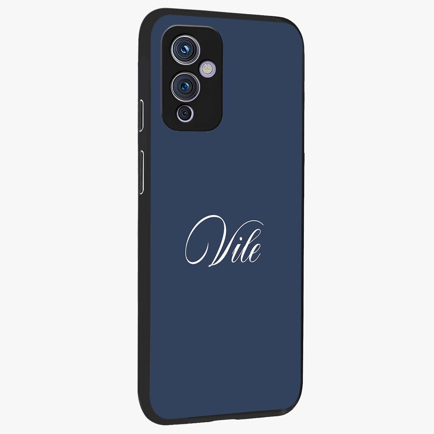 Blue Vintage Floral Pattern Glass Case displayed in angled mockup highlighting classic blue floral pattern and retro aesthetic design.