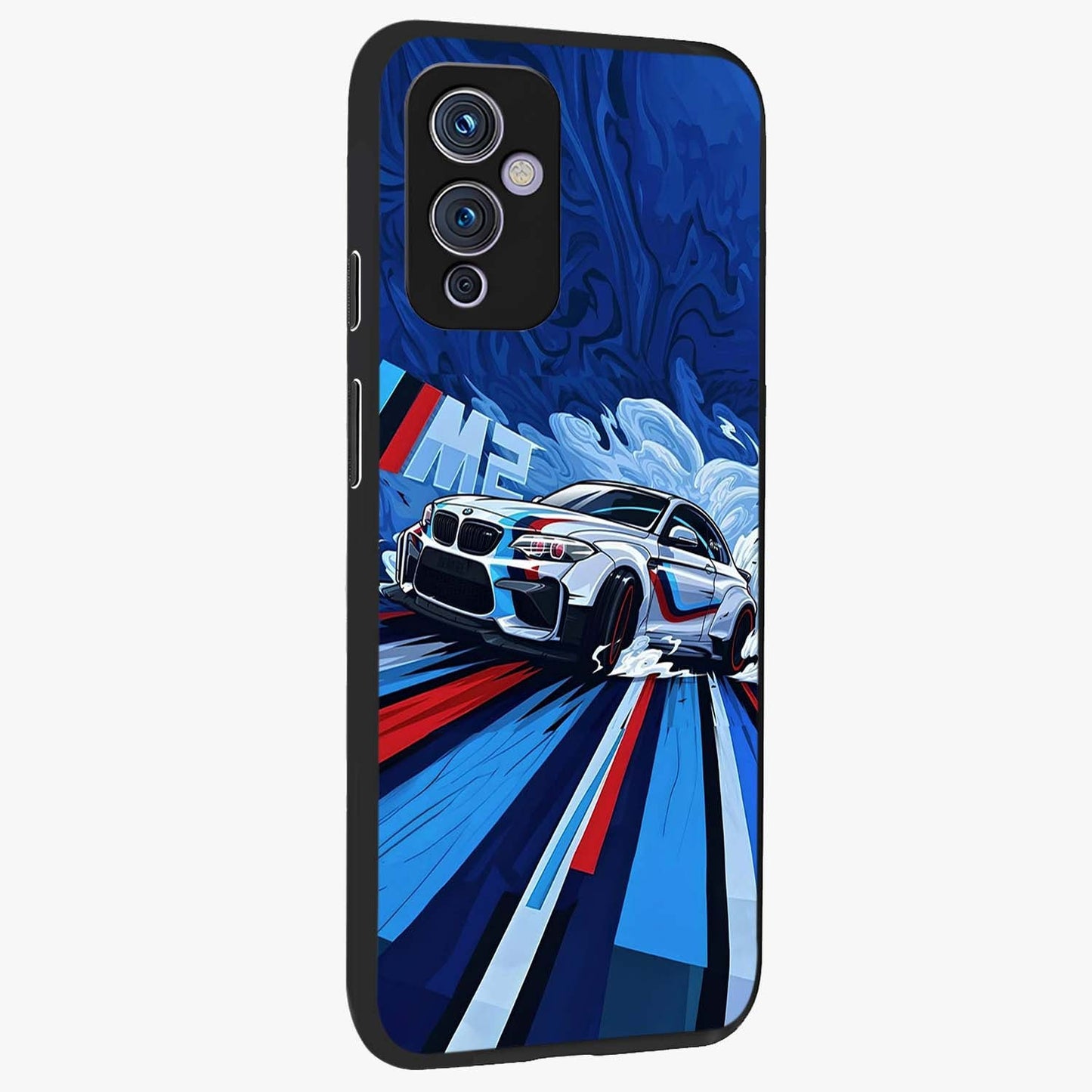 Drift Power Rush Glass Case upright view showcasing high speed racing artwork with bold automotive theme.
