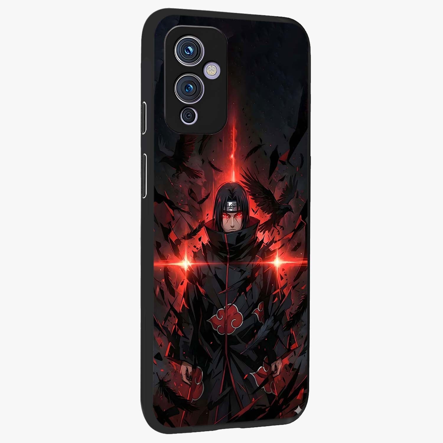Focused Blade Discipline Glass Case upright view showcasing strong typography statement with sleek motivational theme.