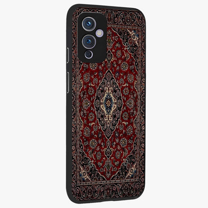 Heritage Carpet Royale Glass Case upright view showcasing detailed ornamental artwork with luxurious traditional theme.